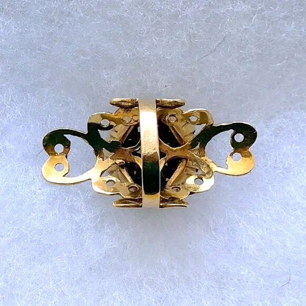 Antique Large Solid 14k Yellow Gold Ruby Sapphire… - image 7